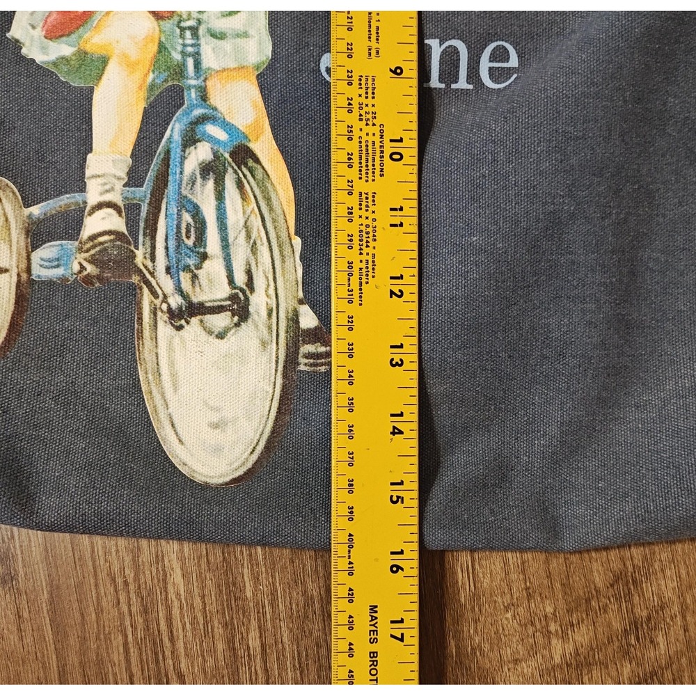 Dick Navy Canvas Tote Bag with Vintage Wagon Print - Picture 7 of 11